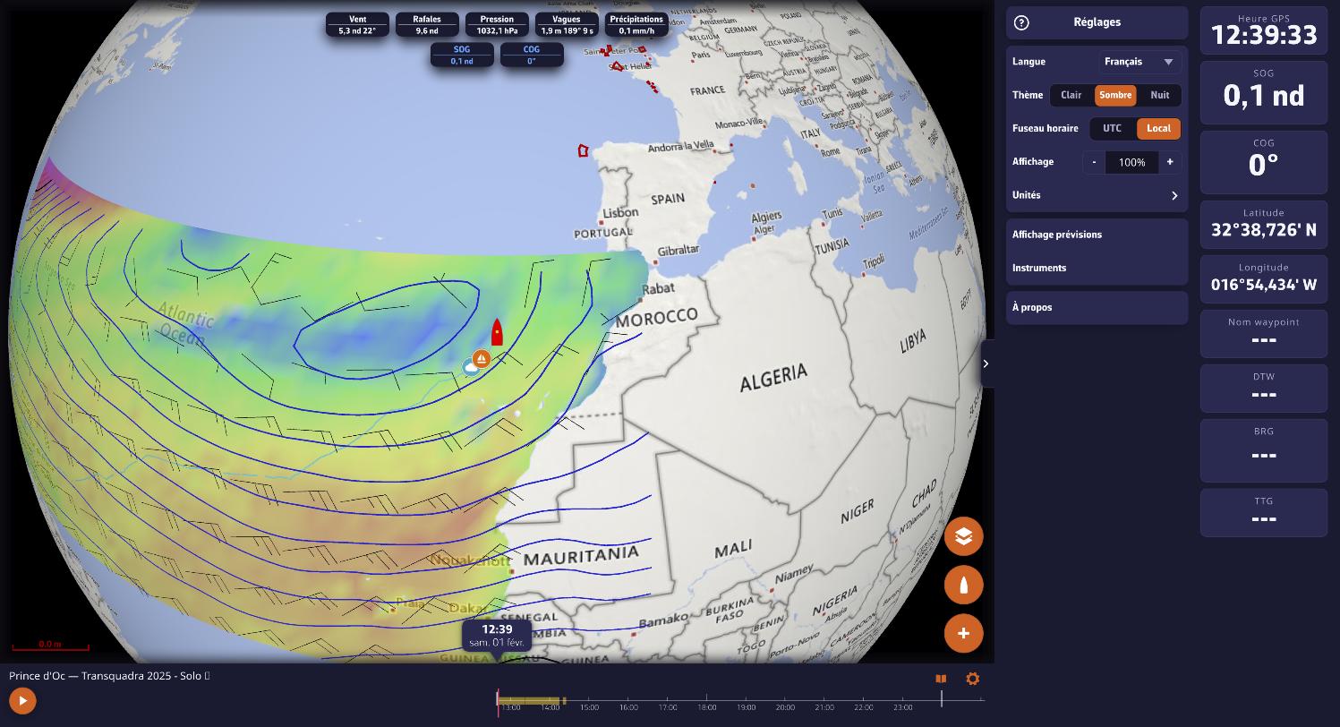 Le Replay avec la météo d'époque : isobares et barbules du jour