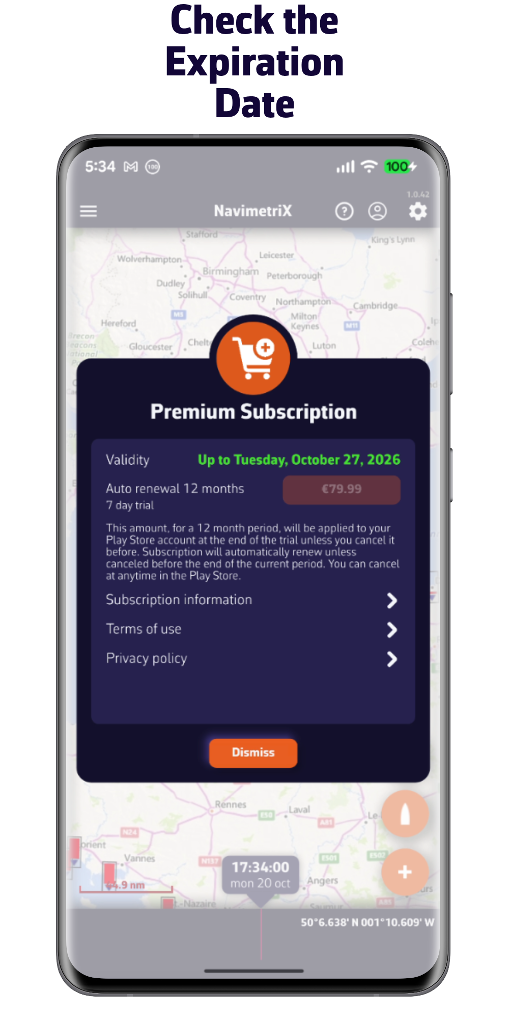 Check the Validity date