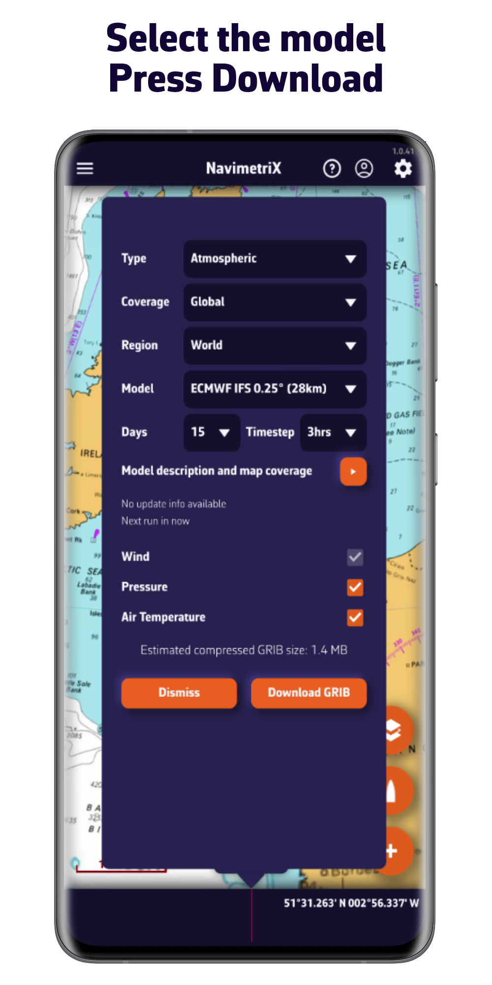 Select the model. Press Download