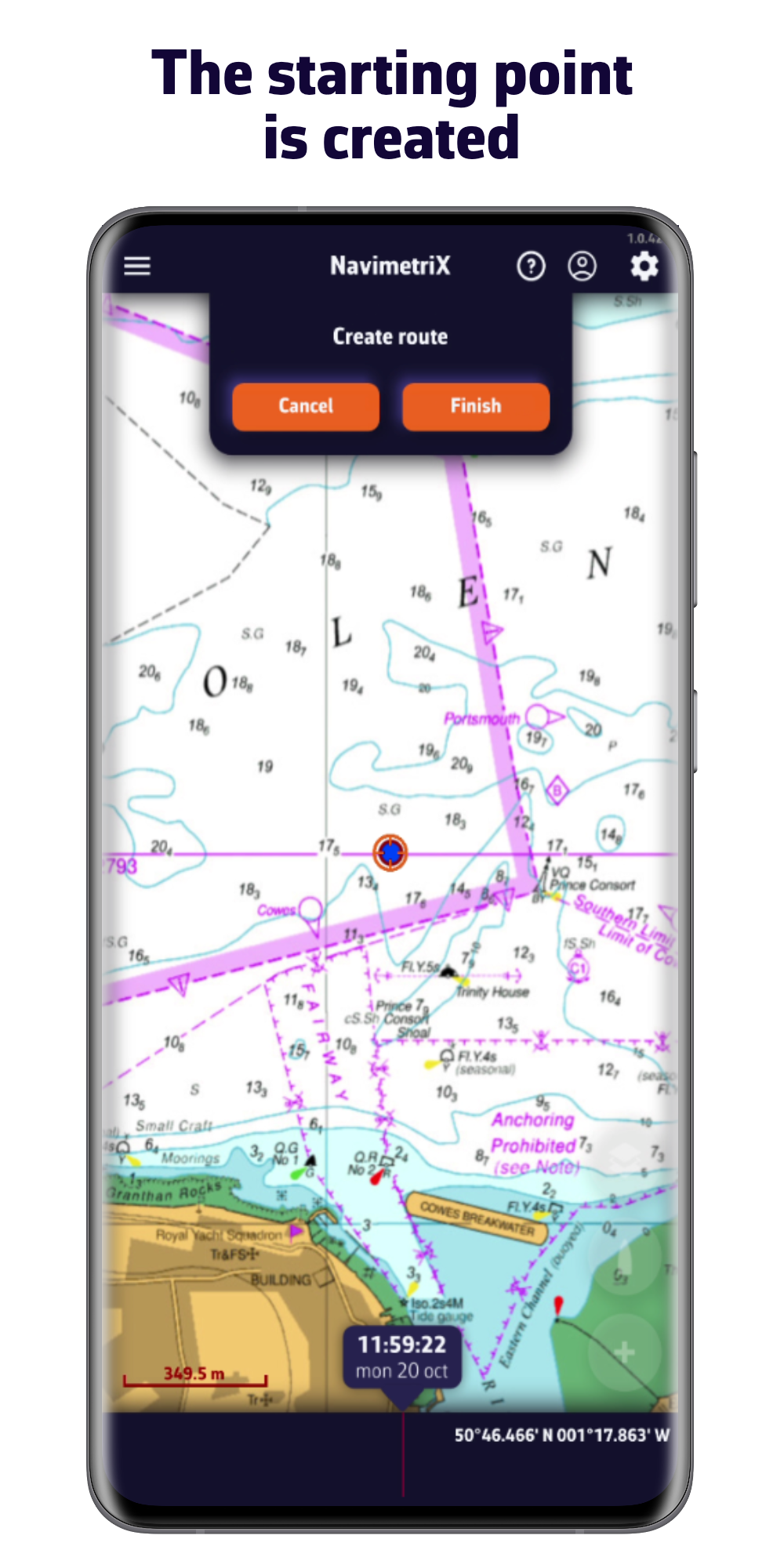 The starting point is created