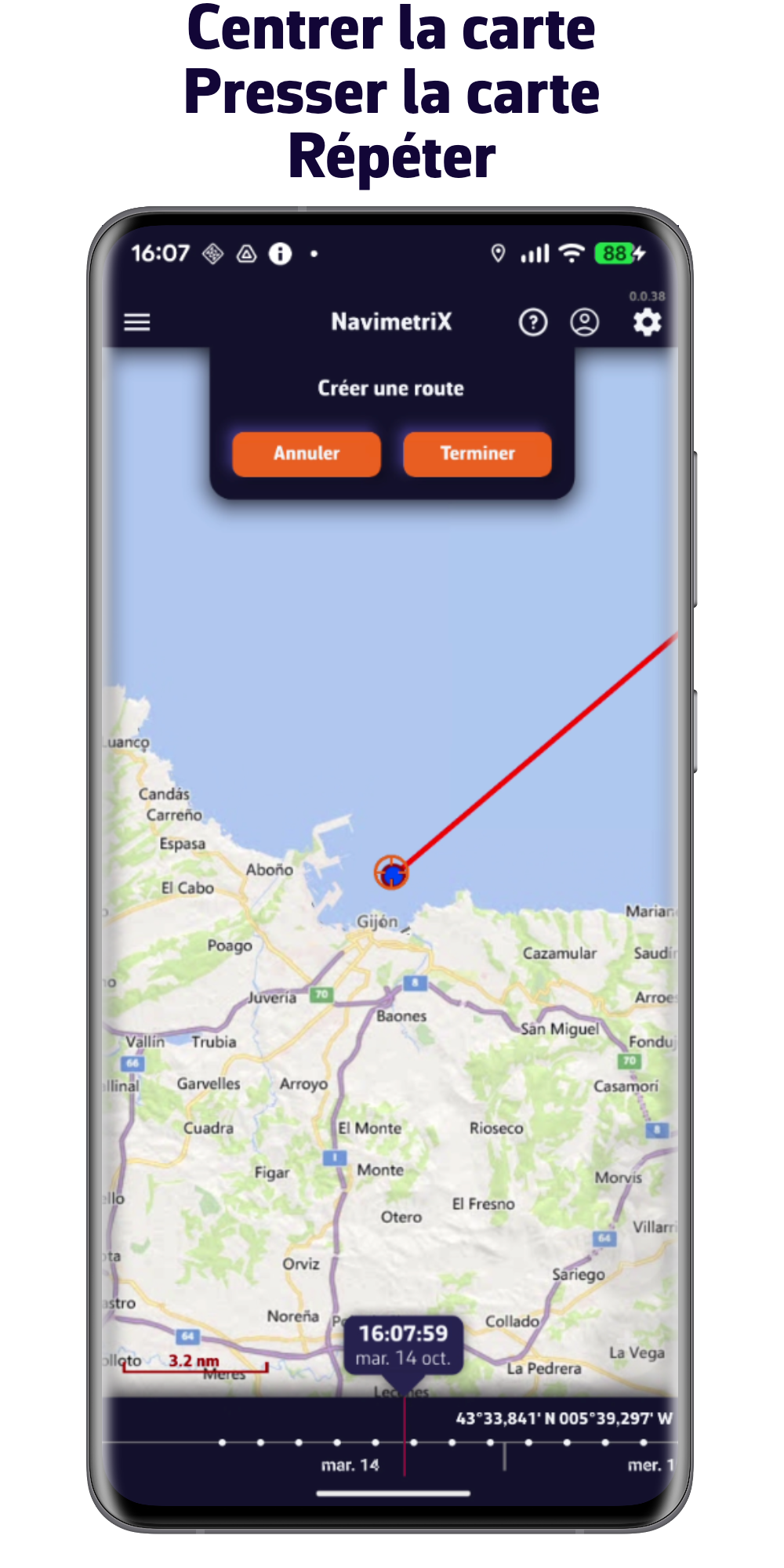 Centrer la carte. Presser la carte. Répéter